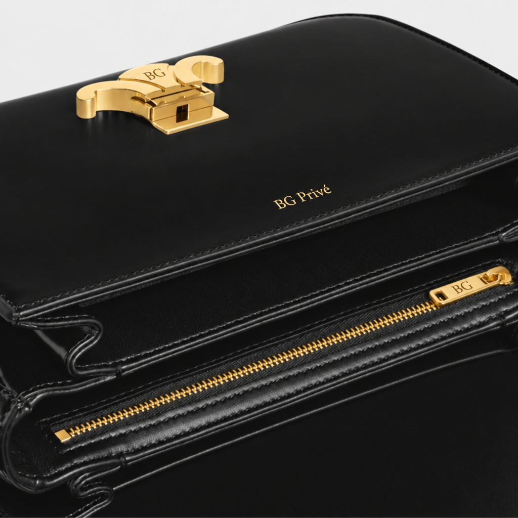 Triomphe Bag Classique in Black Shiny Calfskin