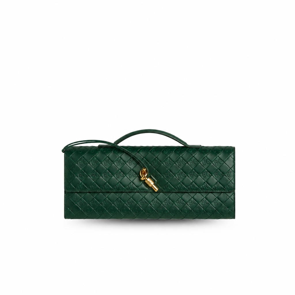 Andiamo Clutch in Emerald Green