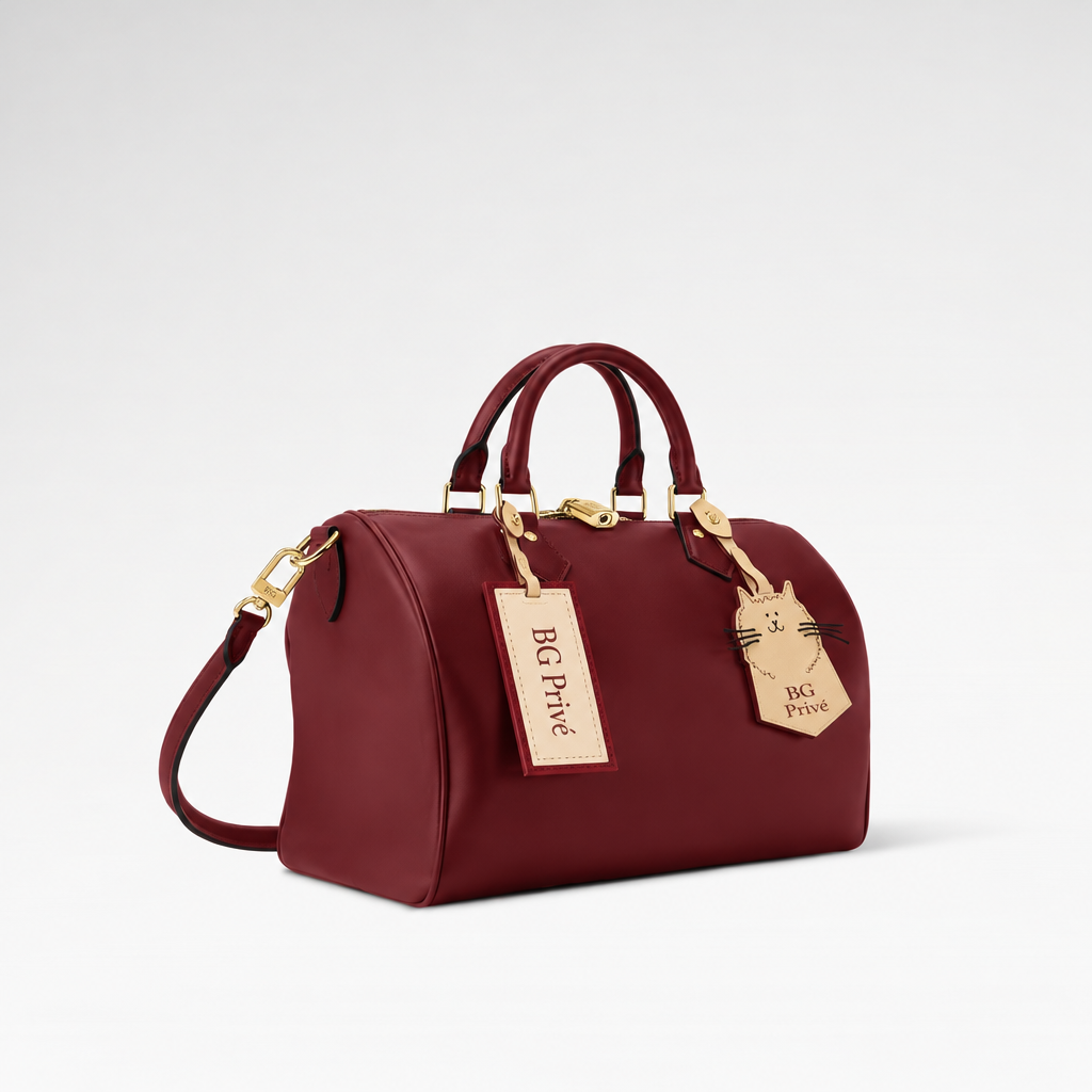 Speedy Soft 30 Plum Calfskin Handbag
