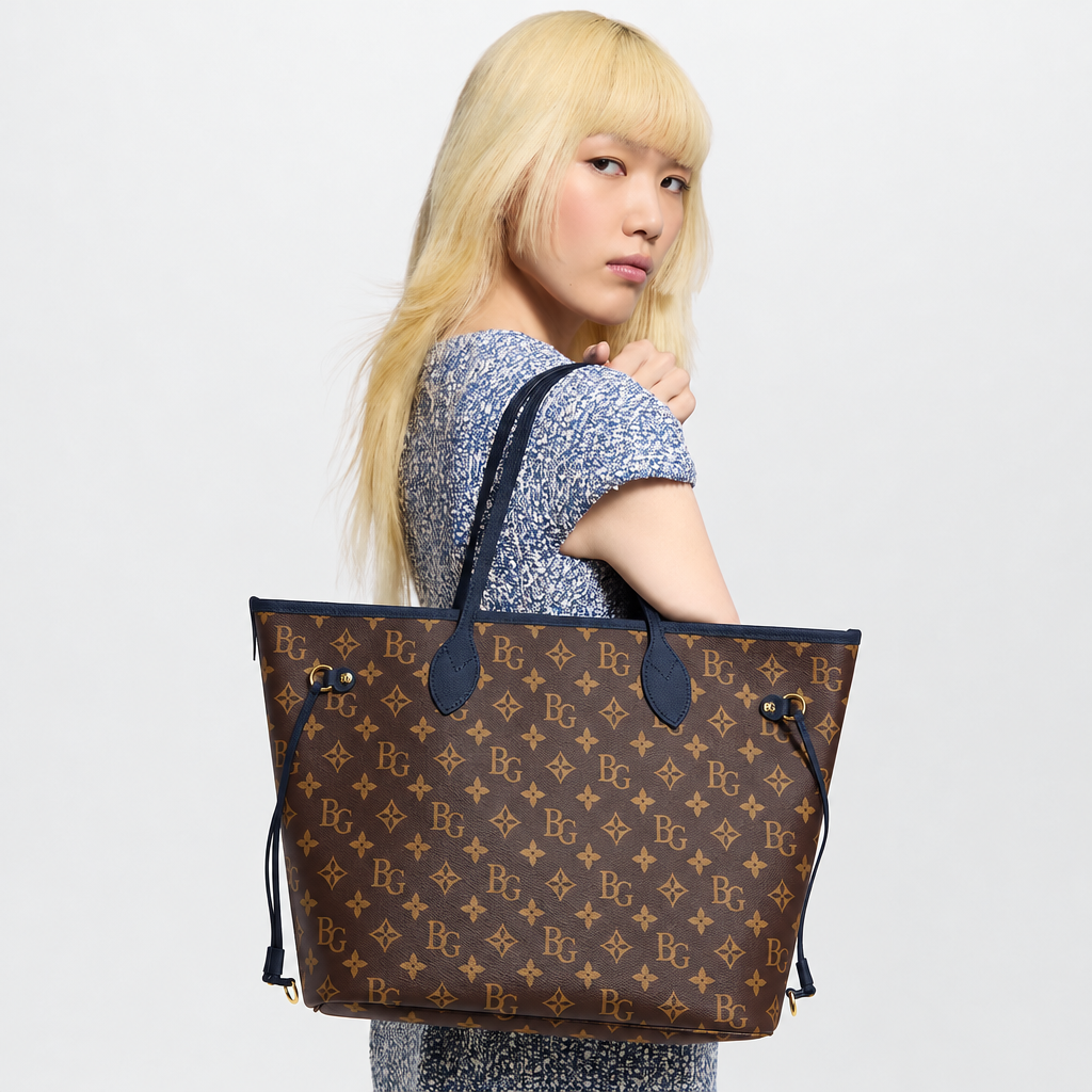 Neverfull Inside Out MM Reversible Tote – Navy