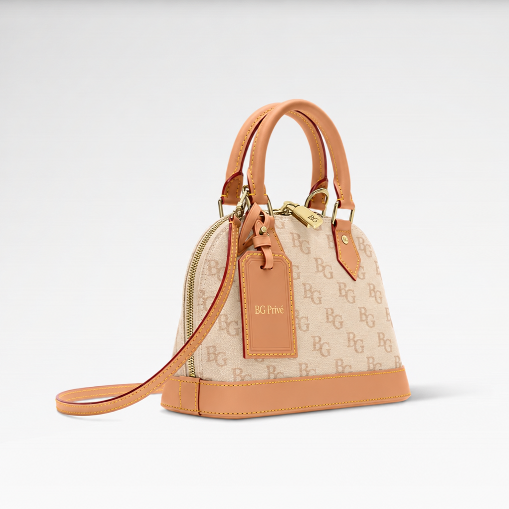 Alma BB Top-Handle Bag in Monogram Origine Canvas