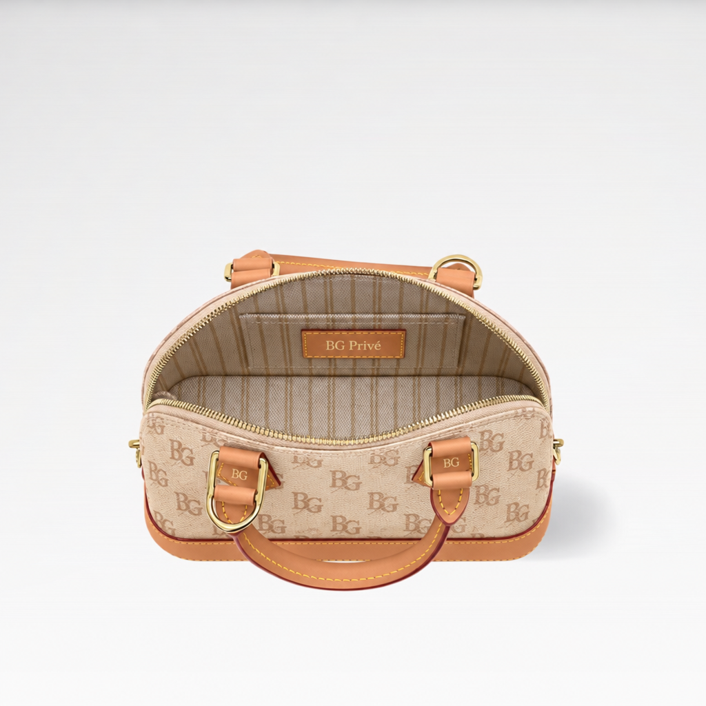 Alma BB Top-Handle Bag in Monogram Origine Canvas