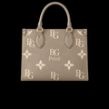 OnTheGo PM Bag in Tourterelle/Crème Bicolour Monogram Empreinte Leather