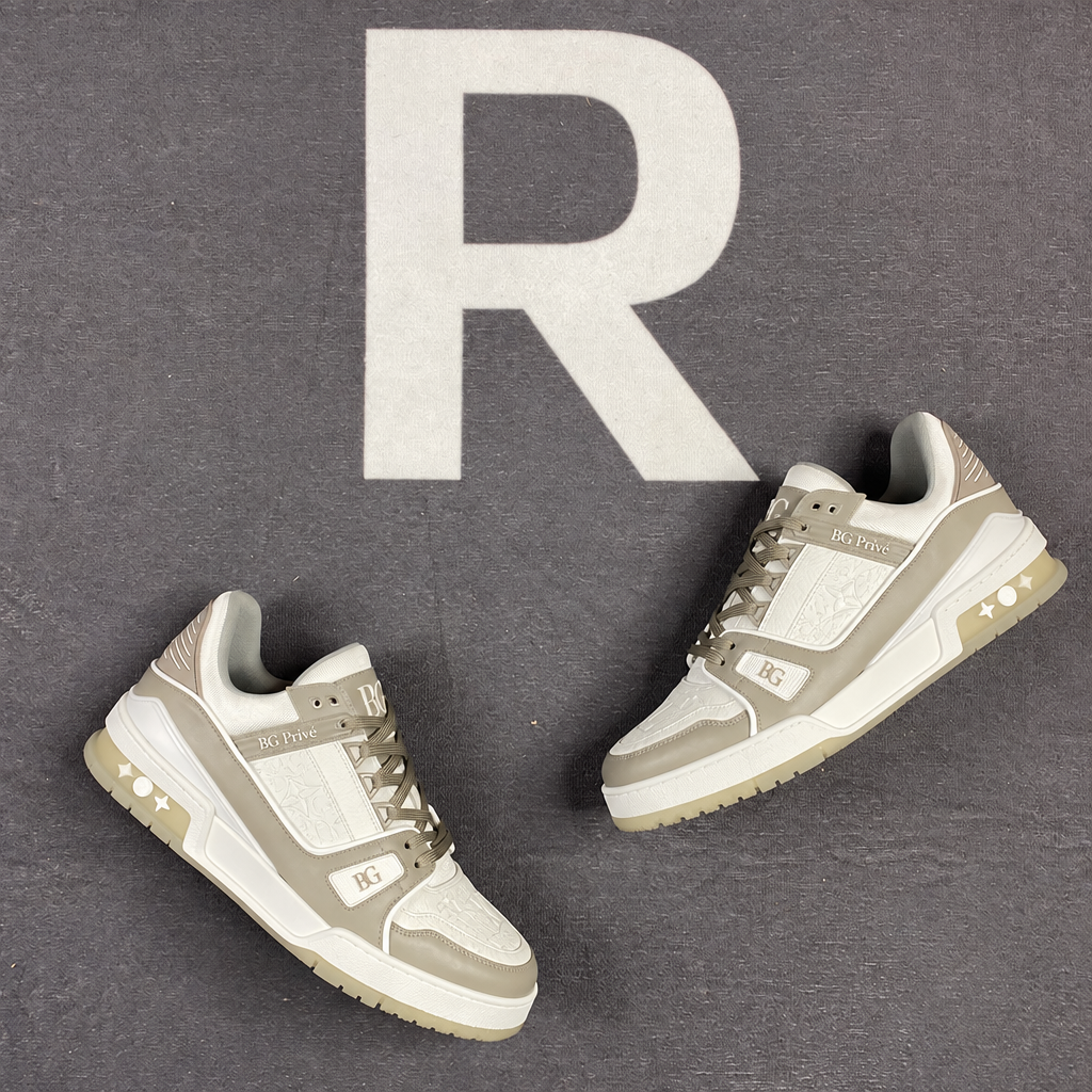 Trainer Sneaker Grey and White 1A9VOS