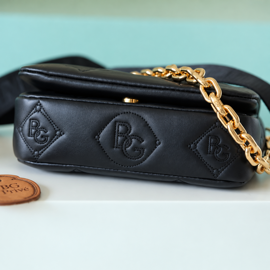 Bubblegram Wallet on Strap in Black