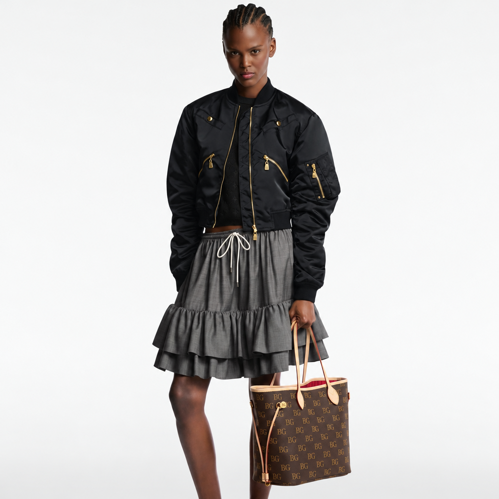 Neverfull MM Monogram Tote with Cherry Interior
