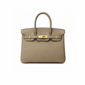 Birkin 30 Taupe/Greige Grained Leather Bag