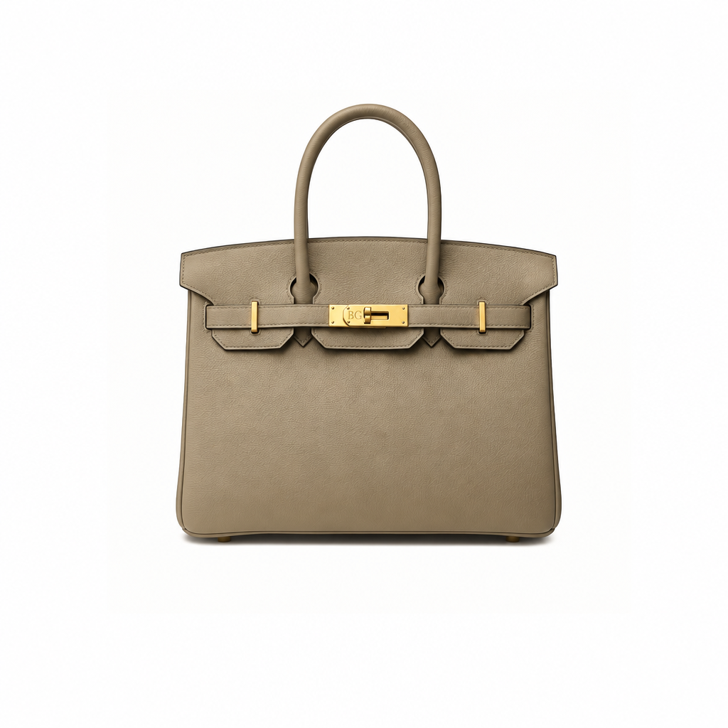 Birkin 30 Taupe/Greige Grained Leather Bag