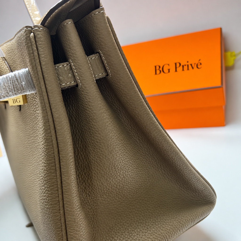 Birkin 30 Taupe/Greige Grained Leather Bag