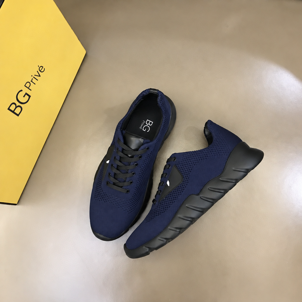 Bag Bugs Sneakers – Blue Knit Men's Low-Tops