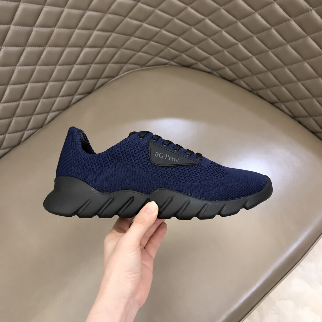 Bag Bugs Sneakers – Blue Knit Men's Low-Tops