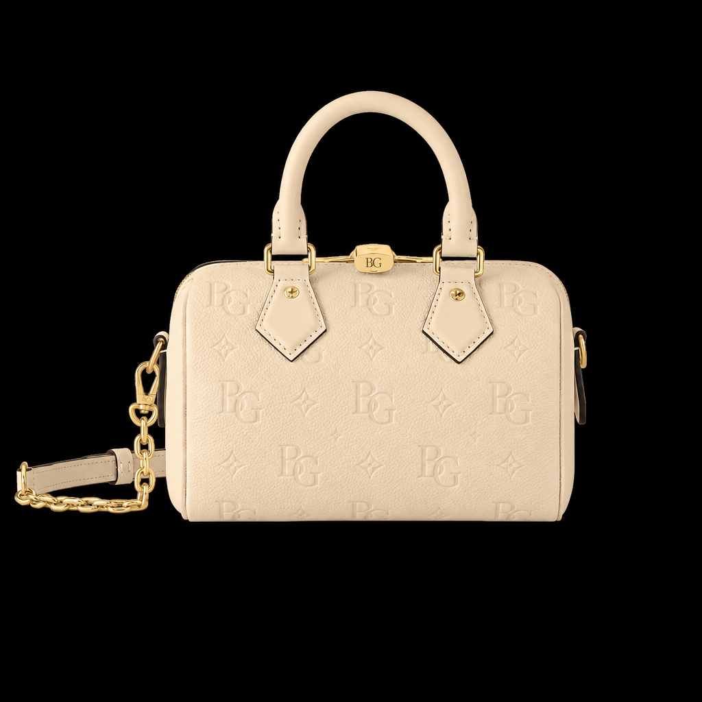 Speedy 20 Bandoulière in Crème Beige Monogram Empreinte Leather