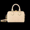 Speedy 20 Bandoulière in Crème Beige Monogram Empreinte Leather