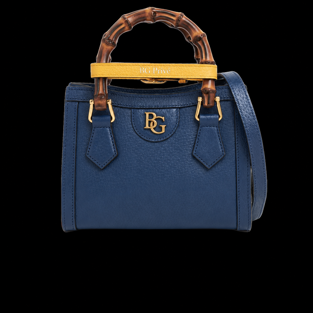 Diana Tote Mini Bag in Royal Blue Leather