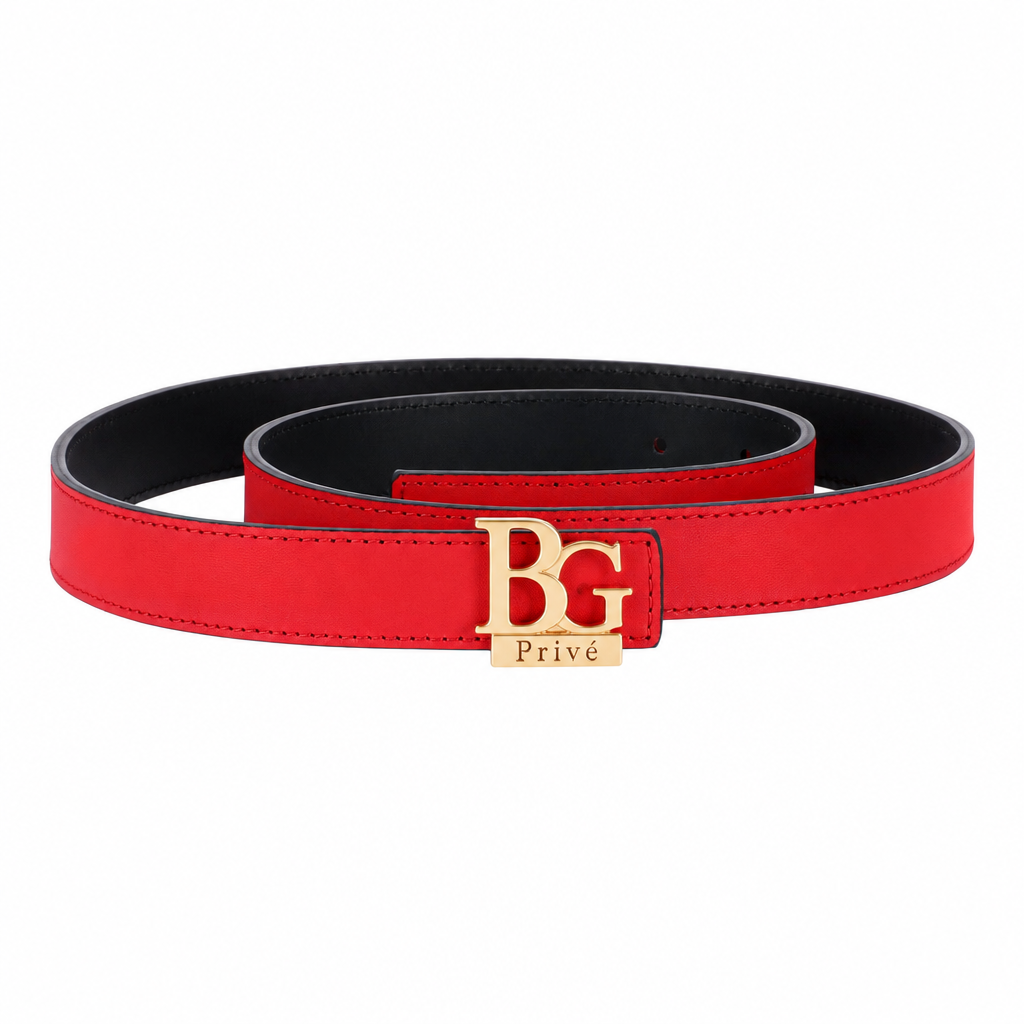 Iconic-Style 25 mm Reversible Red/Black Belt