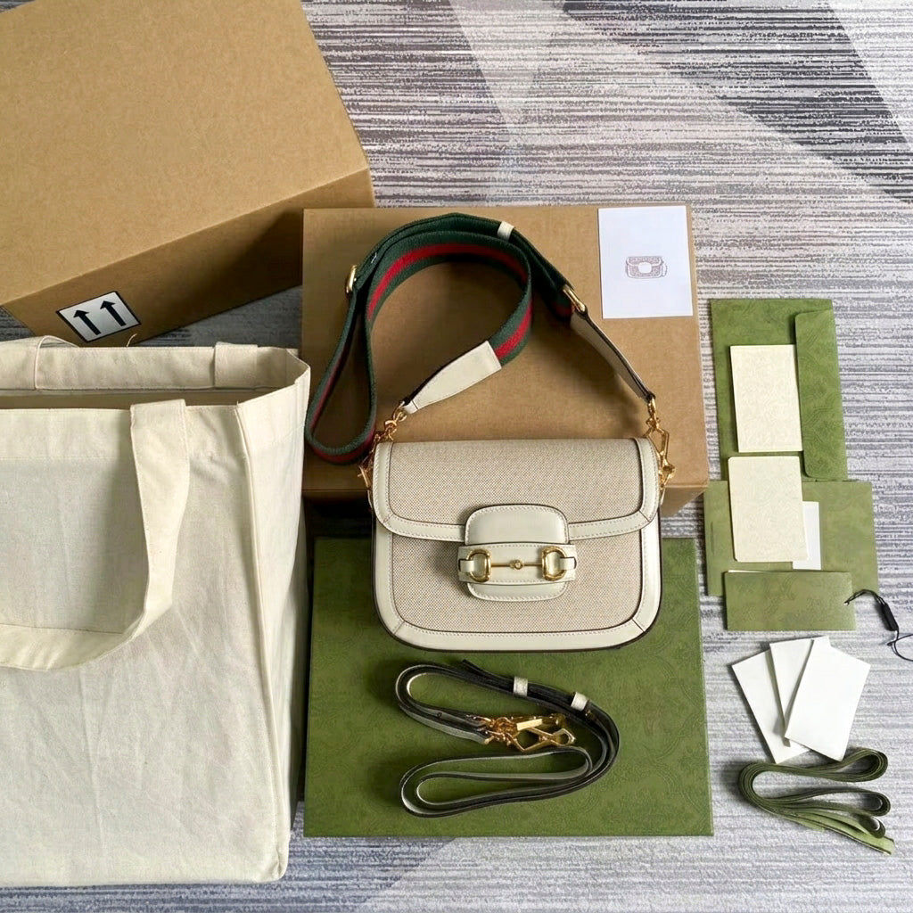 Horsebit Mini Bag - White